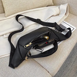 Women's Casual Shoulder Bag Pu Leather Waist Bag Female Fanny Bag