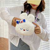 Rabbit Shoulder Bag Crossbody Phone Purse Zipper Closure