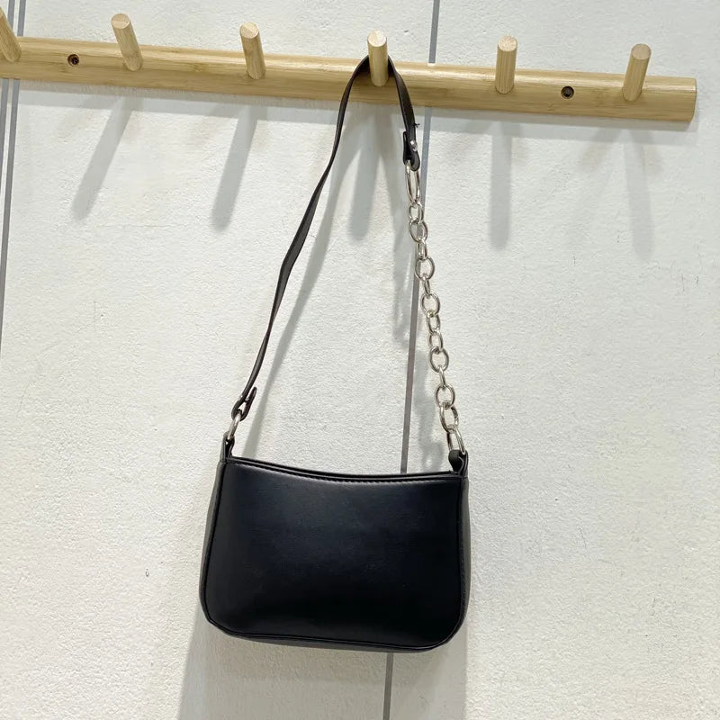 Small PU Leather Underarm Handbag for Women