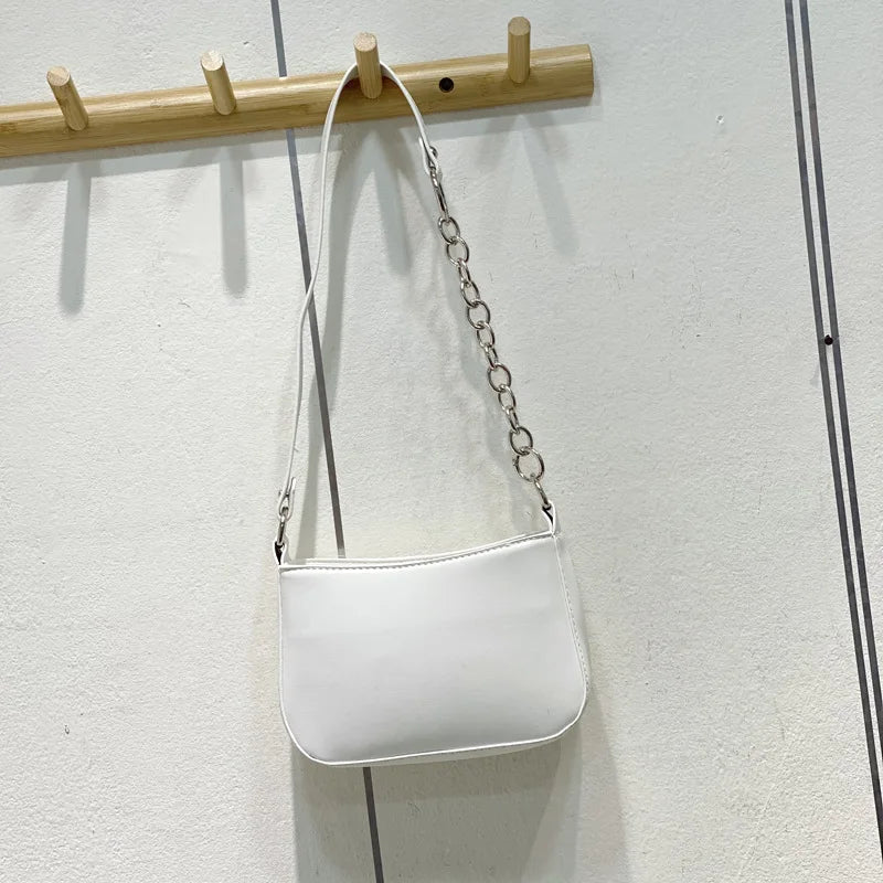 Small PU Leather Underarm Handbag for Women