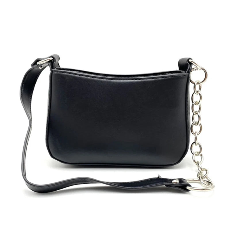 Small PU Leather Underarm Handbag for Women