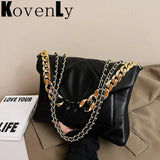 Winter High Handbags Leather Chain Single Shoulder Bag