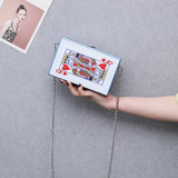 Poker Shape Clutch Party Purses for Women