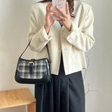 Plaid PU Leather Women's Shoulder Bag