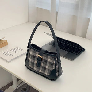 Plaid PU Leather Women's Shoulder Bag