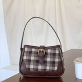Plaid PU Leather Women's Shoulder Bag