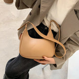 Casual Crossbody Bag Women PU Leather Handbag Solid