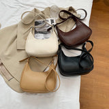 Casual Crossbody Bag Women PU Leather Handbag Solid