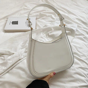 Casual Crossbody Bag for Women Patent Leather Solid Handbag