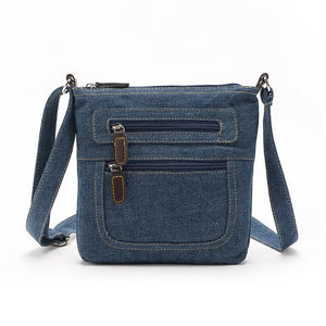 Vintage Denim Crossbody Bag Female Small Messenger Bags