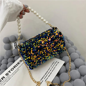 Glitter Sequin Shoulder Bag Sparkling Evening Clutch Party Wallet Tote