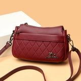 Sheepskin Leather Shoulder Bag Crossbody Handbag Zipper Sac A Main Femme