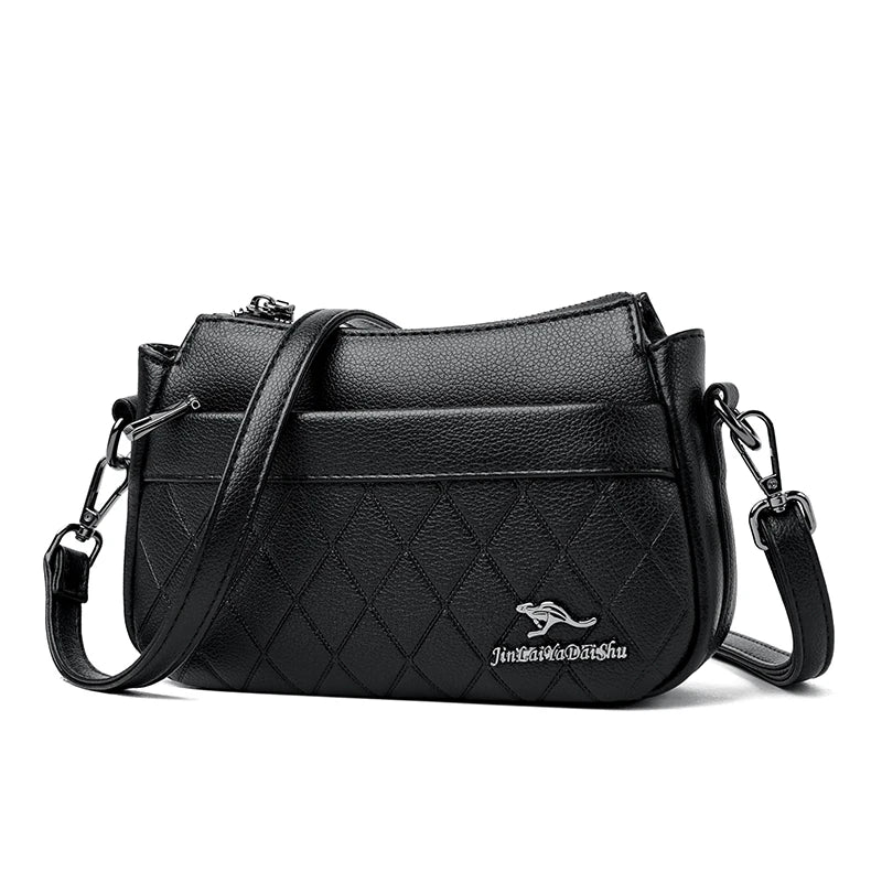 Sheepskin Leather Shoulder Bag Crossbody Handbag Zipper Sac A Main Femme