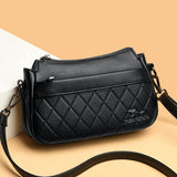 Sheepskin Leather Shoulder Bag Crossbody Handbag Zipper Sac A Main Femme