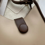 Solid PU Shoulder Bag Large Capacity Satchel Crossbody Lady Casual Messenger Bag