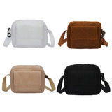 Lamb Wool Chain Crossbody Messenger Bag for Travel Shopping