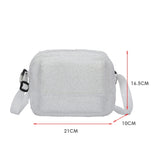 Lamb Wool Chain Crossbody Messenger Bag for Travel Shopping