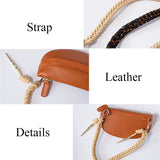 Shoulder Bags Women Braided Strap PU Leather Zipper Soft Crossbody Female Girls