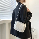 Women Vintage Lamb Wool Shoulder Bag Chain Crossbody Messenger Bag