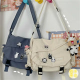 Anime Shoulder Bag for School Teens Crossbody Canvas Hip