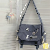 Anime Shoulder Bag for School Teens Crossbody Canvas Hip