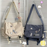 Anime Shoulder Bag for School Teens Crossbody Canvas Hip