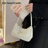Shoulder Bags for Women Solid PU Leather Lock Handbags Small Purse