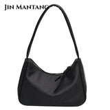 Shoulder Bags for Women Solid PU Leather Lock Handbags Small Purse