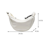 Canvas Shoulder Chest Bag Purse Soft Leather Handbag