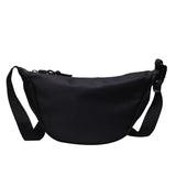 Canvas Shoulder Chest Bag Purse Soft Leather Handbag