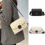 Shoulder Crossbody Bag for Women Pu Leather Lingge Pattern