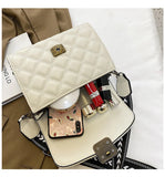 Shoulder Crossbody Bag for Women Pu Leather Lingge Pattern