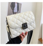 Shoulder Crossbody Bag for Women Pu Leather Lingge Pattern
