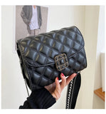 Shoulder Crossbody Bag for Women Pu Leather Lingge Pattern
