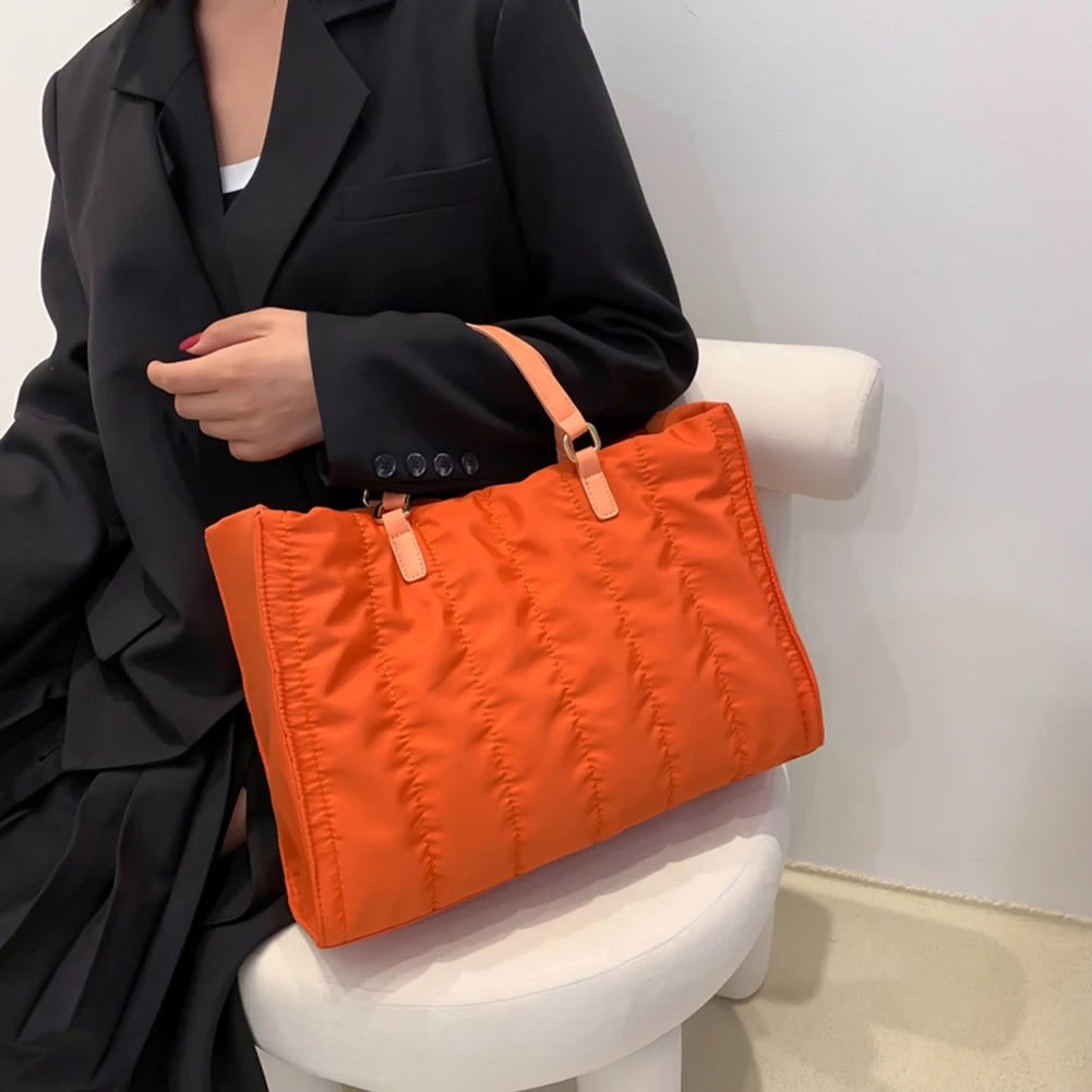 Shoulder Handbag Large Capacity Women Messenger Bag Solid Soft for Travel