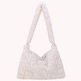Retro Plush Shoulder Handbag for Women