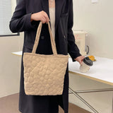 Quilted Shoulder Underarm Bag Tote Solid Large Capacity Women Crossbody Bag
