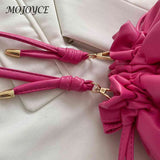 Leather Women Shoulder Crossbody Bag Drawstring Mini Purse Hand Bag