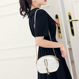 Solid Crossbody Bags for Women with Tassel Pendant Chain, PU Leather, Casual
