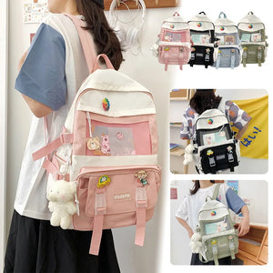 Large Capacity Girls School Backpack with Shoulder Strap