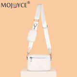 Leather Shoulder Tote Bag with Rhombus Pattern