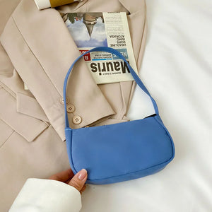Small Nylon Shoulder Underarm Tote Bag