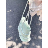 Silk Shoulder Armpit Bag Winter Female Purse Handbags Women Tote Bag