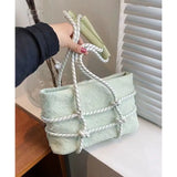 Silk Shoulder Armpit Bag Winter Female Purse Handbags Women Tote Bag