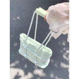 Silk Shoulder Armpit Bag Winter Female Purse Handbags Women Tote Bag