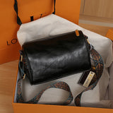 Barrel Shaped Handbags PU Leather Women's Handbags Female Shoulder Crossbody Bag