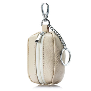 Men's Soft Leather Key Holder with Keychain Ring