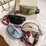 Women's PU Leather Fanny Pack with Chain Strap