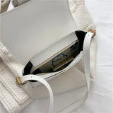 Flap Shoulder Bags For Women PU Leather Underarm Bags Candy Armpit Bag