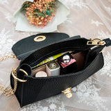 Small Square Chain Crossbody Bag Solid Color Shoulder Messenger Bag